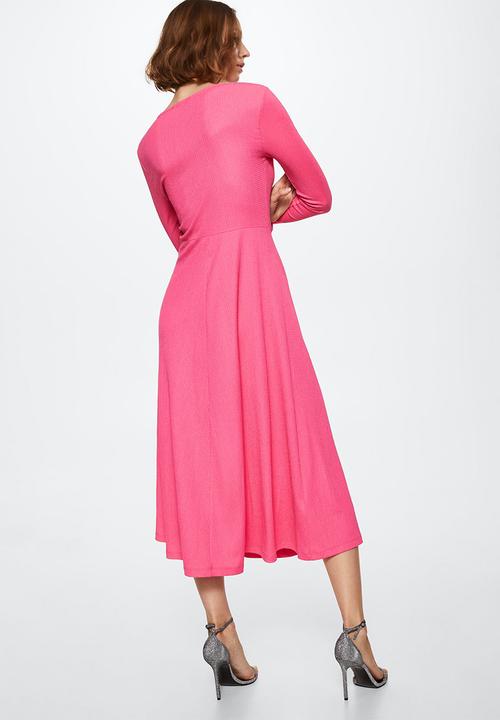 MANGO - Dress duna - bright pink