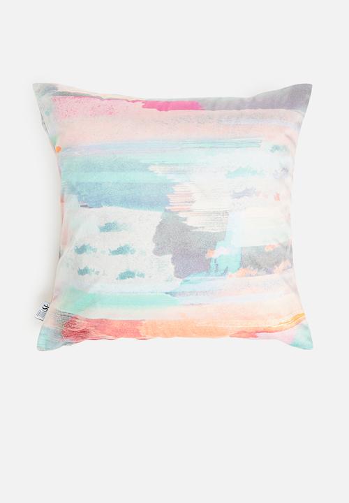 Sixth Floor - Bow velvet cushion cover - multi