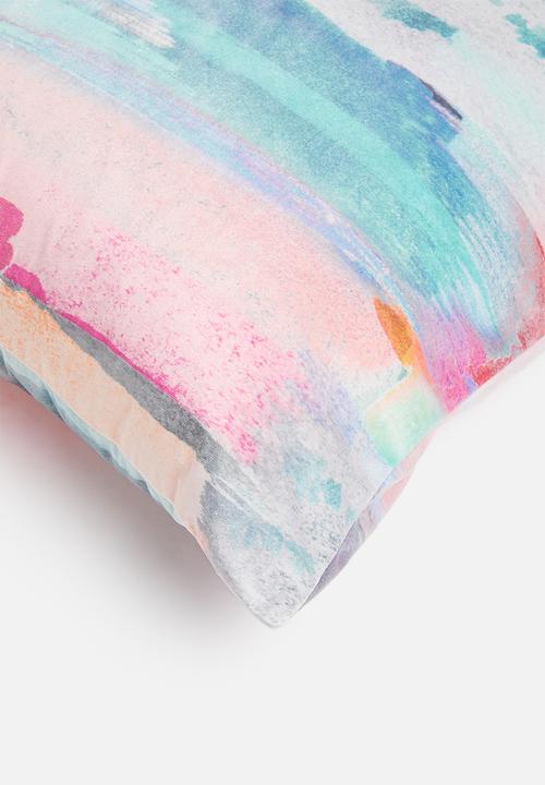 Sixth Floor - Bow velvet cushion cover - multi