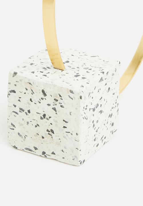 Sixth Floor - Halo terrazzo bookend - gold