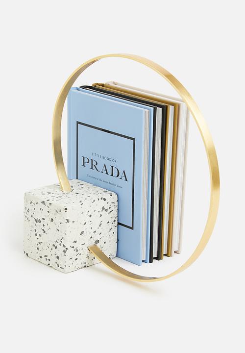 Sixth Floor - Halo terrazzo bookend - gold