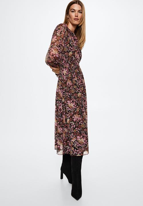 MANGO - Dress burdeos - pink