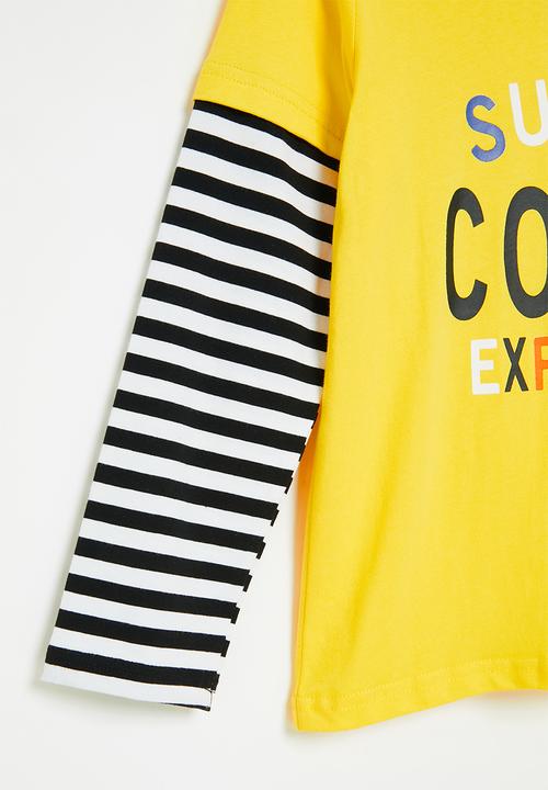 Pop Candy - Boys twofer tee - yellow