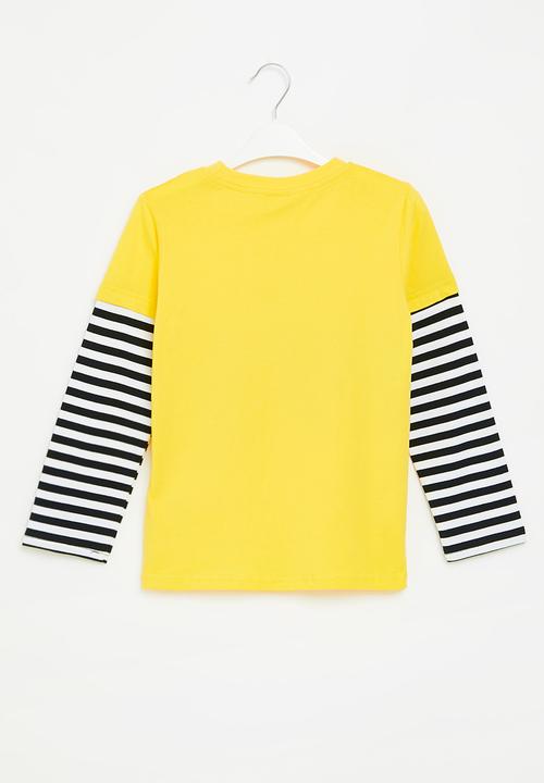 Pop Candy - Boys twofer tee - yellow