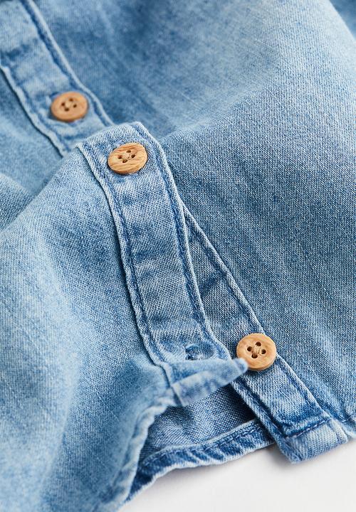 H&M - 2 Piece cotton set - beige & blue