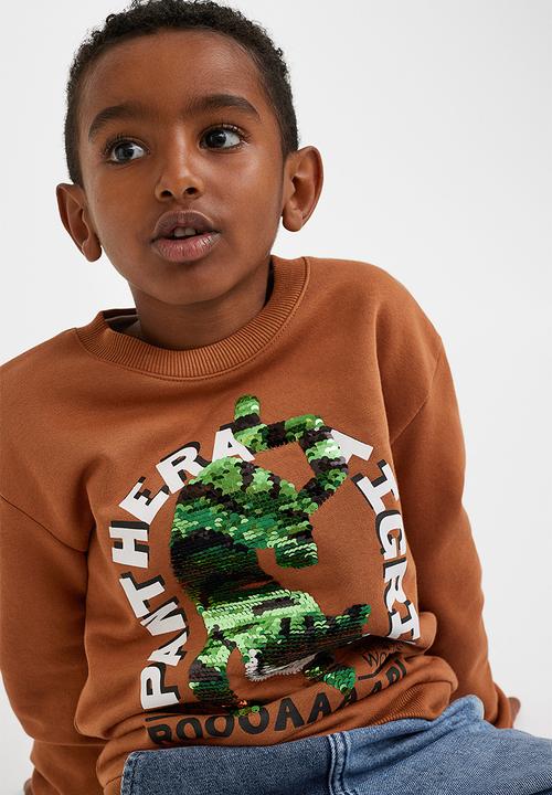 H&M - Reversible sequin motif sweatshirt - brown