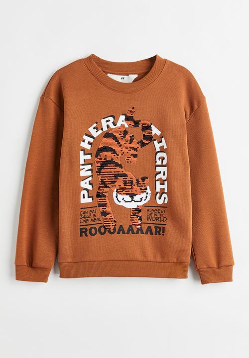 H&M - Reversible sequin motif sweatshirt - brown