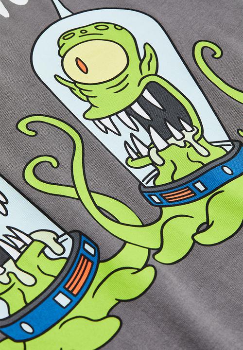 H&M - Oversized printed T-shirt - grey/the simpsons