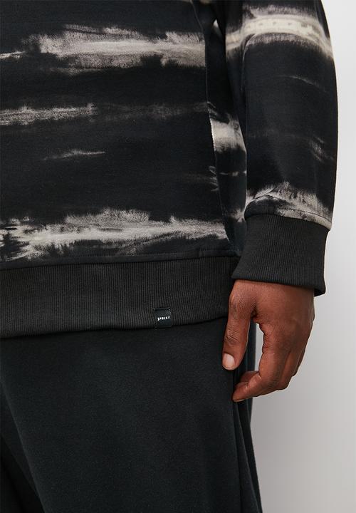 Superbalist - Plus acid wash sweat crew top - charcoal
