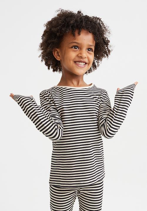 H&M - 3 Pack long sleeved tops - black & purple