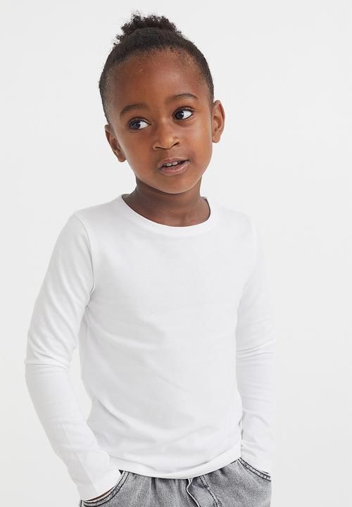 H&M - 2 Pack long sleeved tops - white & black