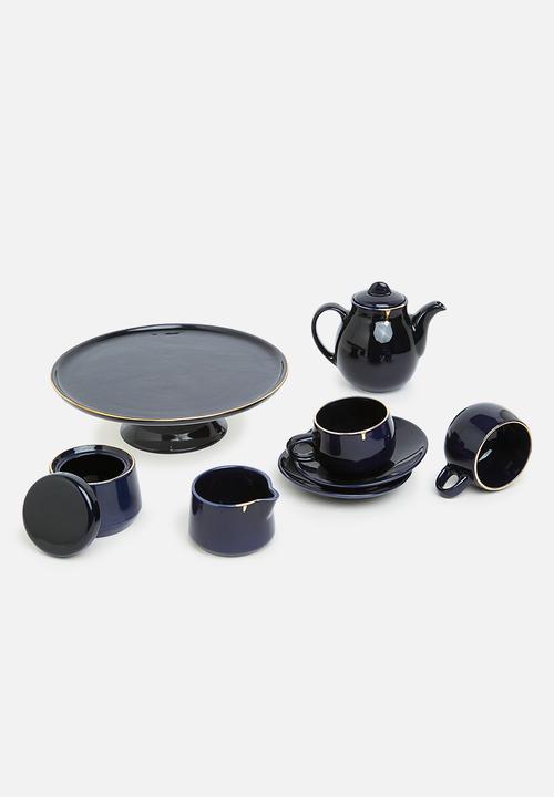 Urchin Art - Keston teacup set of 2 - midnight blue