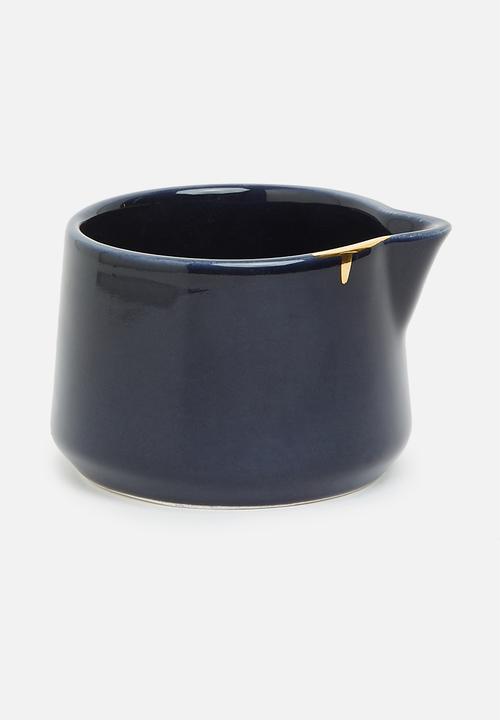 Urchin Art - Keston sugar pot and creamer  - midnight blue
