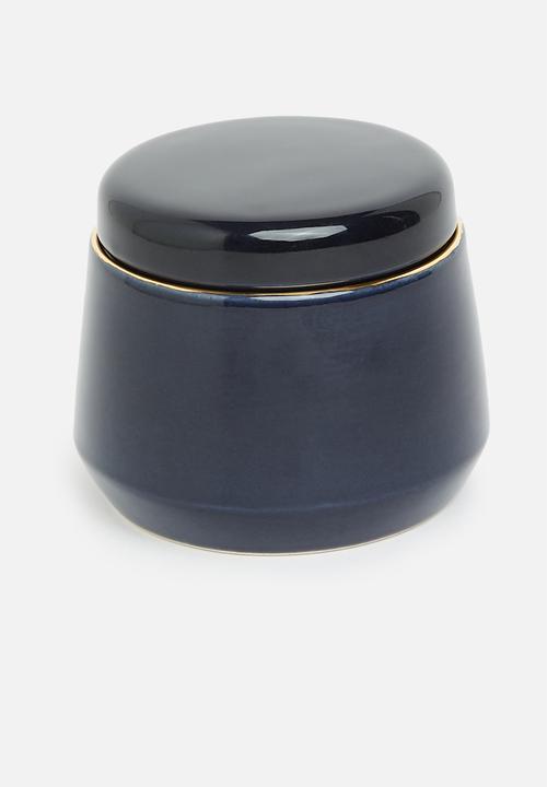 Urchin Art - Keston sugar pot and creamer  - midnight blue