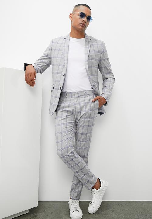 Superbalist - Soho slim fit trouser - grey check