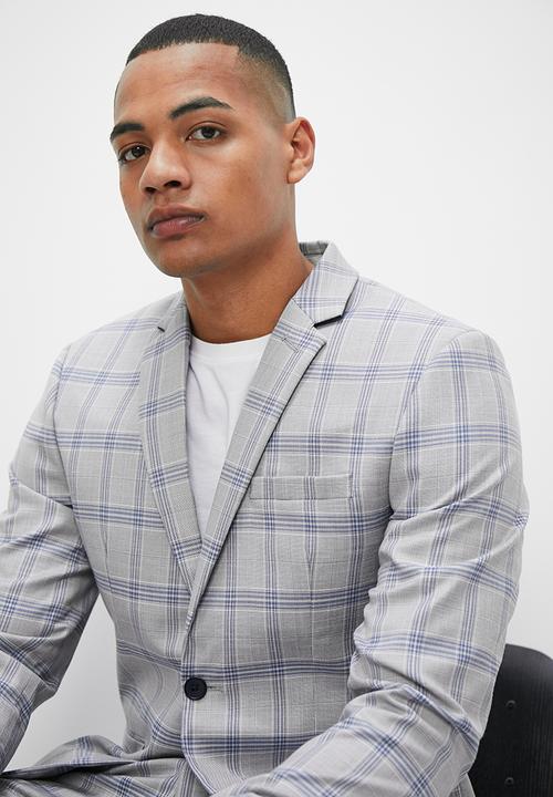 Superbalist - Soho slim fit blazer - grey check