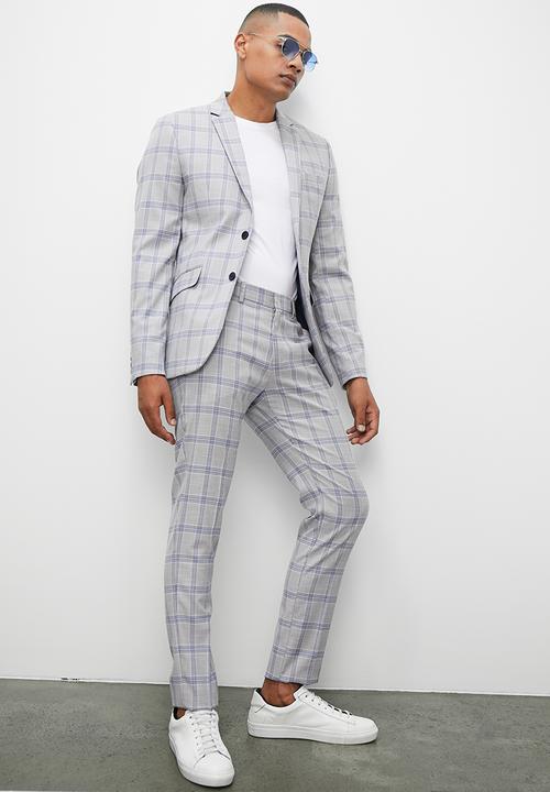 Superbalist - Soho slim fit blazer - grey check