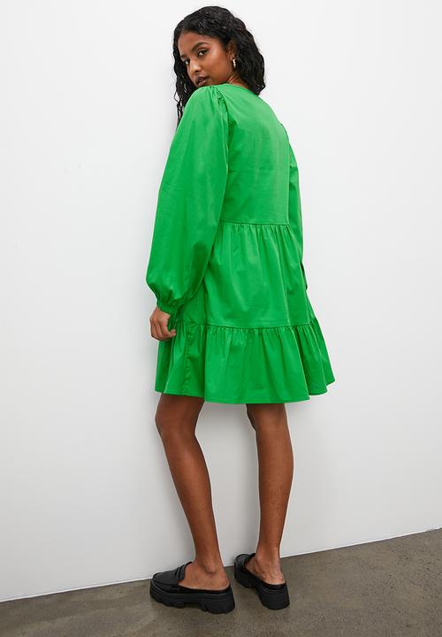 Superbalist - Short tiered dress - bright green