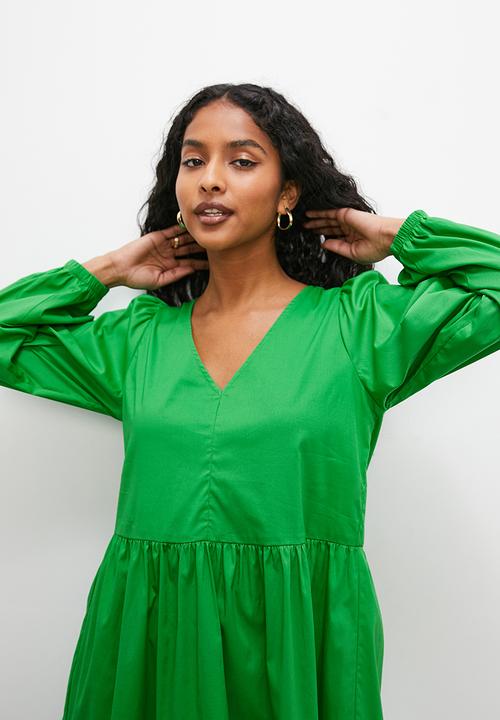 Superbalist - Short tiered dress - bright green