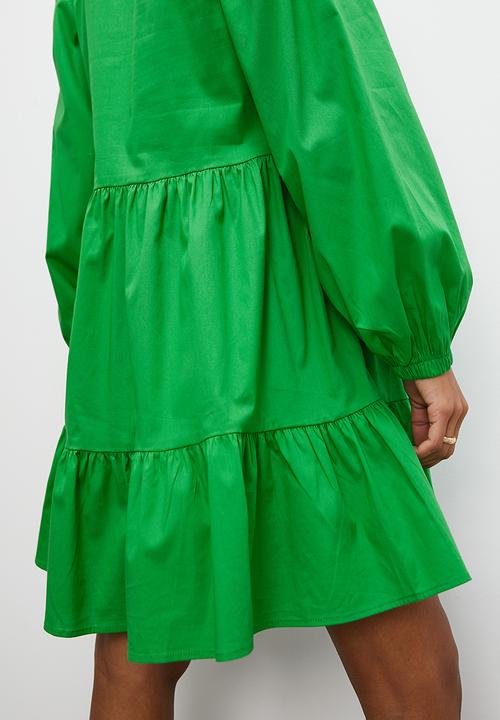 Superbalist - Short tiered dress - bright green