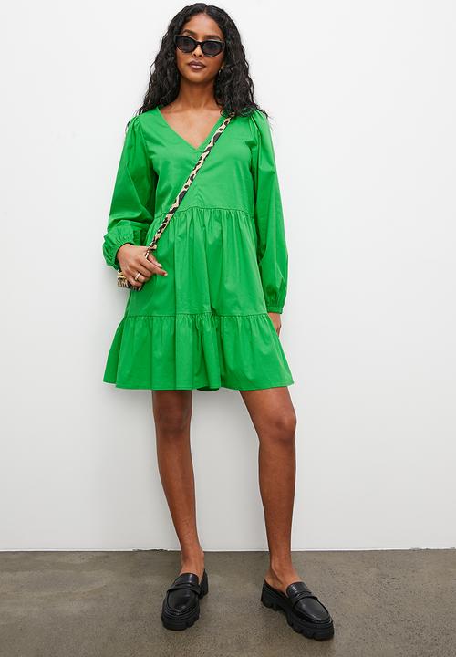 Superbalist - Short tiered dress - bright green