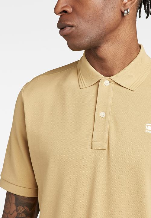 G-STAR - Dunda slim polo short sleeve - beige
