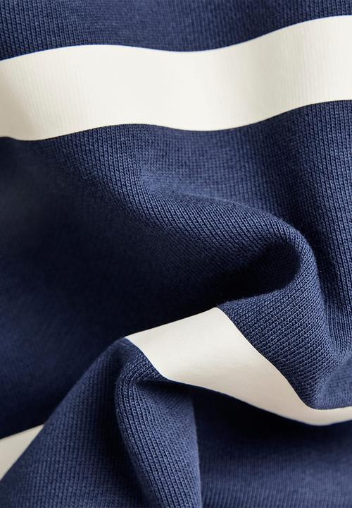 G-STAR - Placed stripe sweater - sartho blue/milk stripe