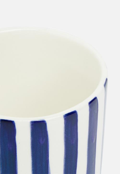 Urchin Art - Matt mug set of 2 - blue and white