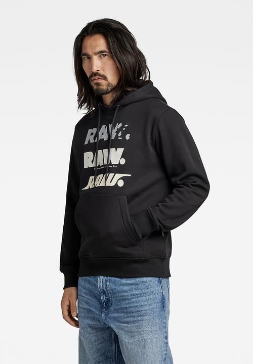 G-STAR - Triple raw. hooded sweater - dk black