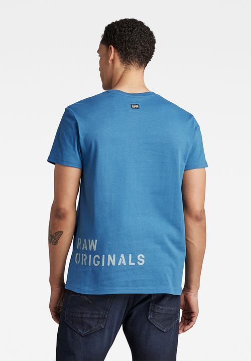 G-STAR - Stencil front back gr r t - retro blue