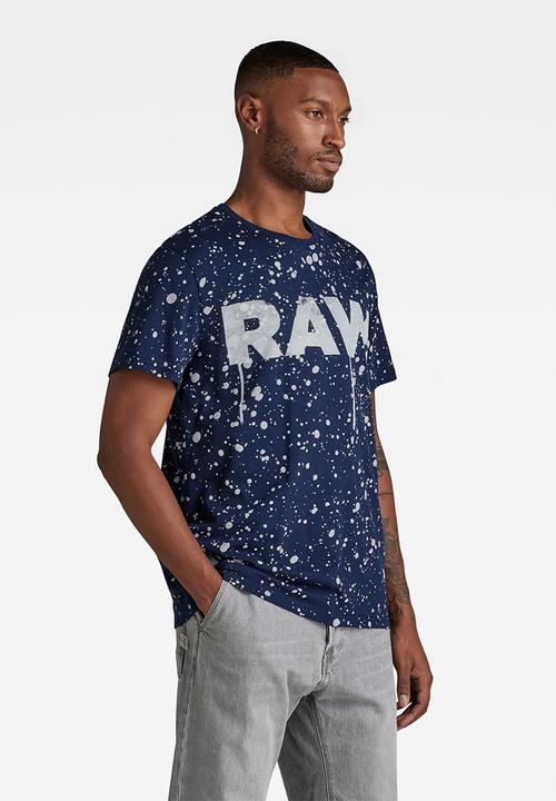 G-STAR - 8 aop raw. drip - sartho blue splatter spots