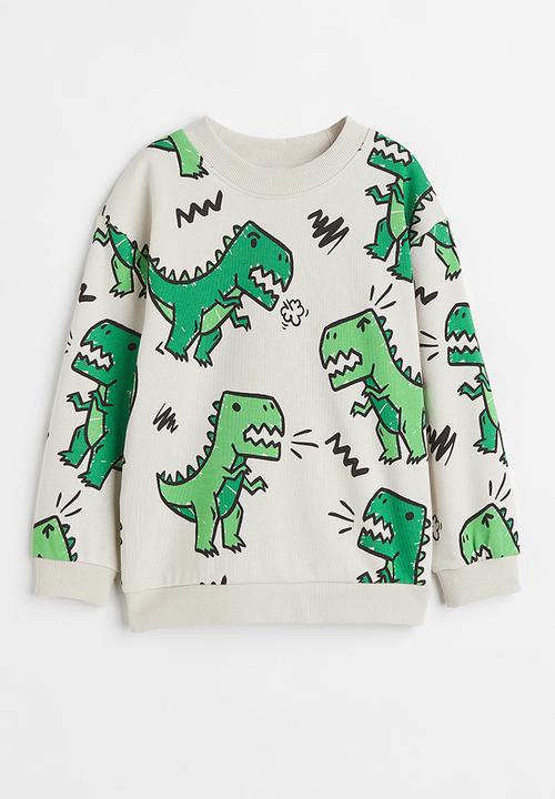 H&M - Sweatshirt - natural white/dinosaurs