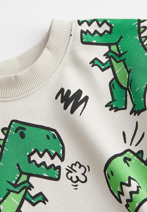 H&M - Sweatshirt - natural white/dinosaurs