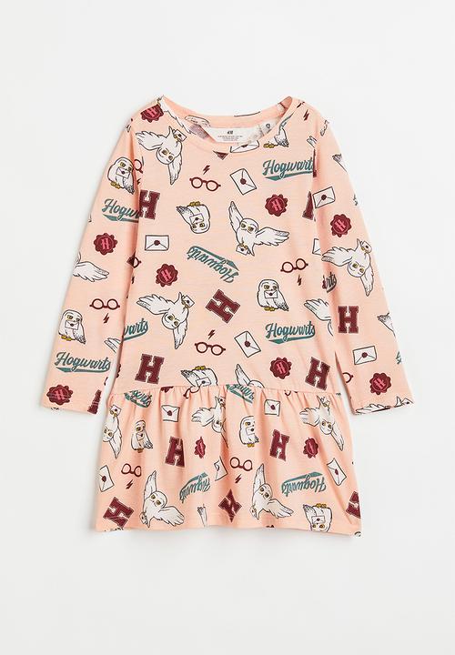 H&M - Patterned cotton dress - light pink/harry potter