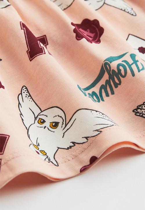 H&M - Patterned cotton dress - light pink/harry potter