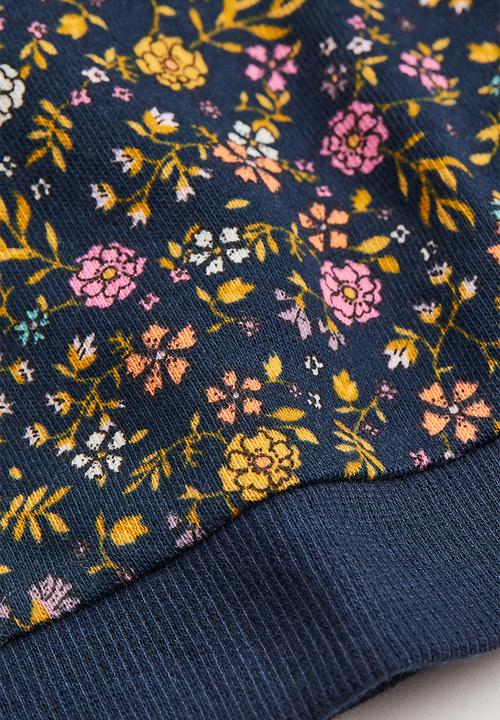H&M - Sweatshirt - navy blue/floral