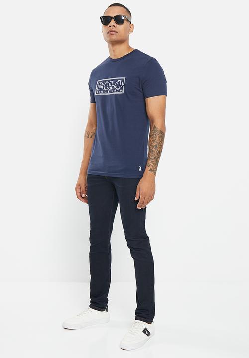 POLO - Men logo transfer tee  - navy