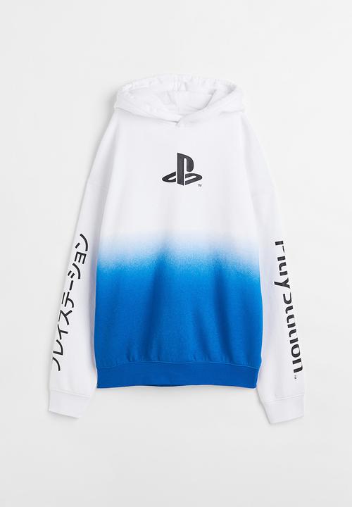 H&M - Oversized printed hoodie - blue/playstation