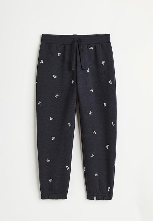 H&M - Joggers - black/rainbows