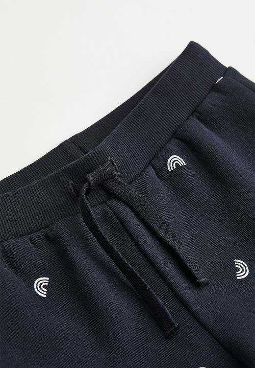H&M - Joggers - black/rainbows