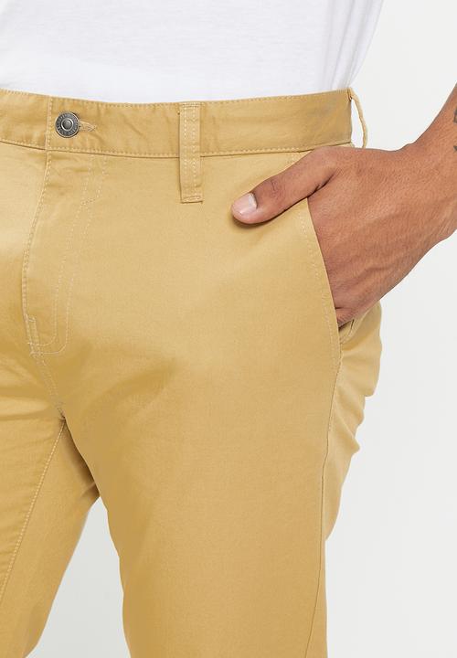 GUESS - Stretch twill slim chino - dessert floor