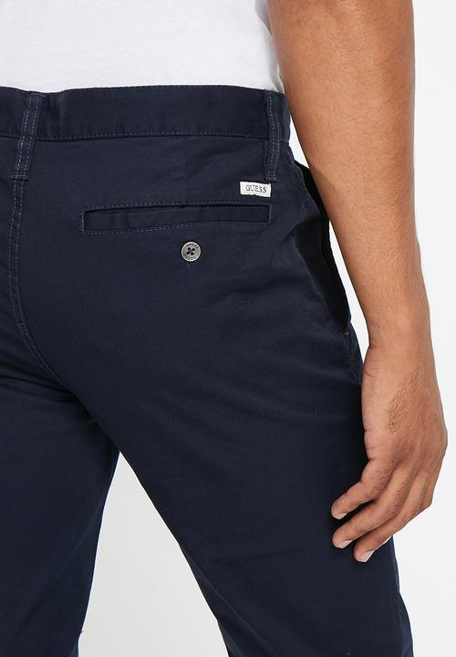 GUESS - Stretch twill slim chino - midnight navy