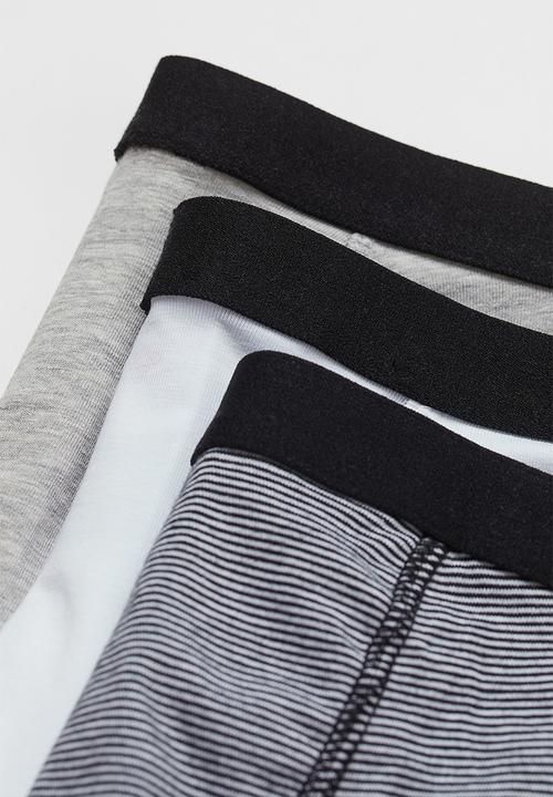 H&M - 3 Pack boxer shorts - white/grey multi