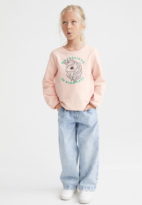 H&M - Cotton sweatshirt - light powder pink/unicorn