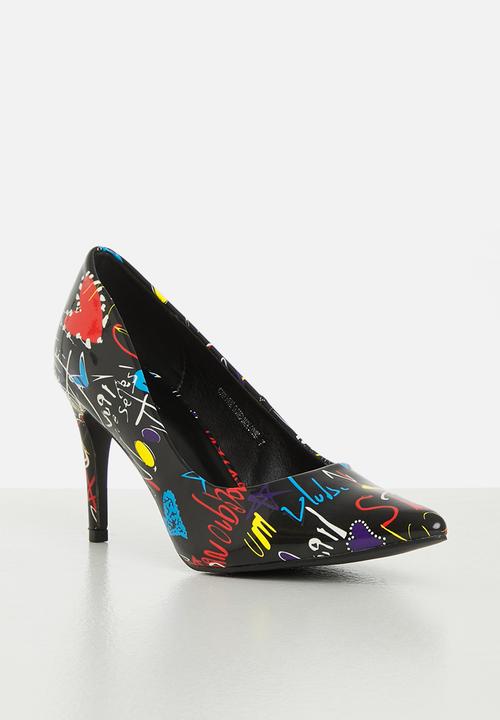 Superbalist - Cory print closed back court - black