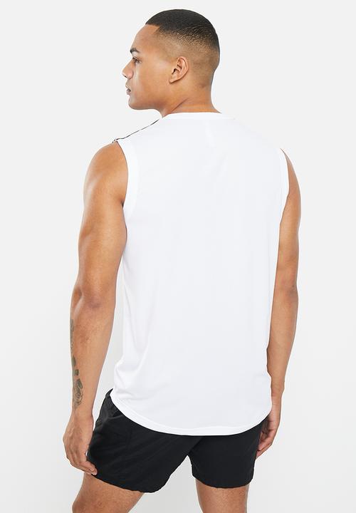 adidas Performance - AEROREADY Designed To Move sport 3-Stripes tank top - white
