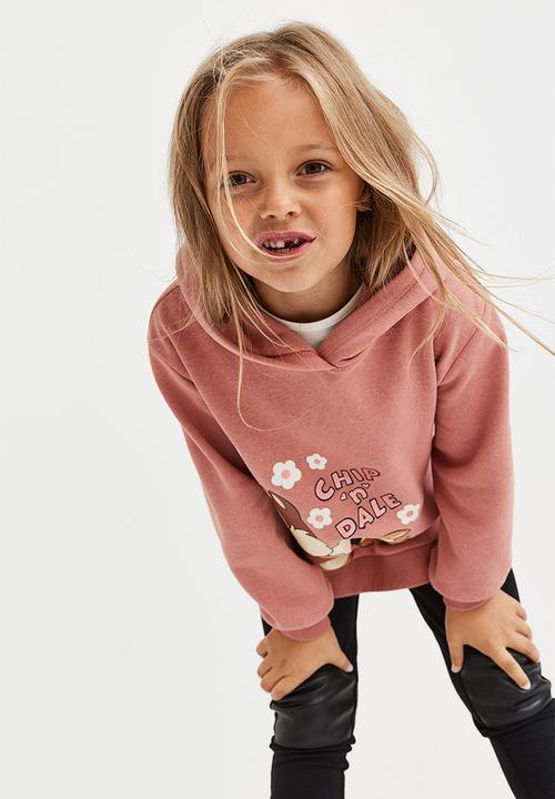 H&M - Printed hoodie - old rose/chip 'n' dale