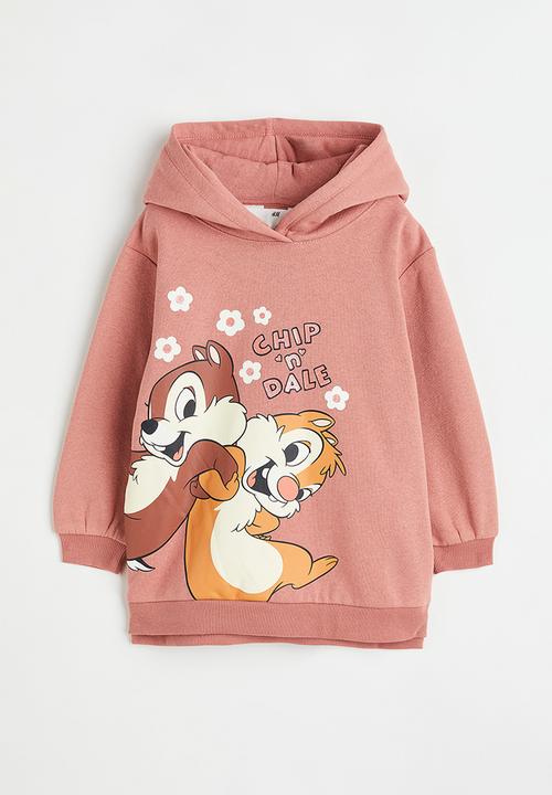H&M - Printed hoodie - old rose/chip 'n' dale