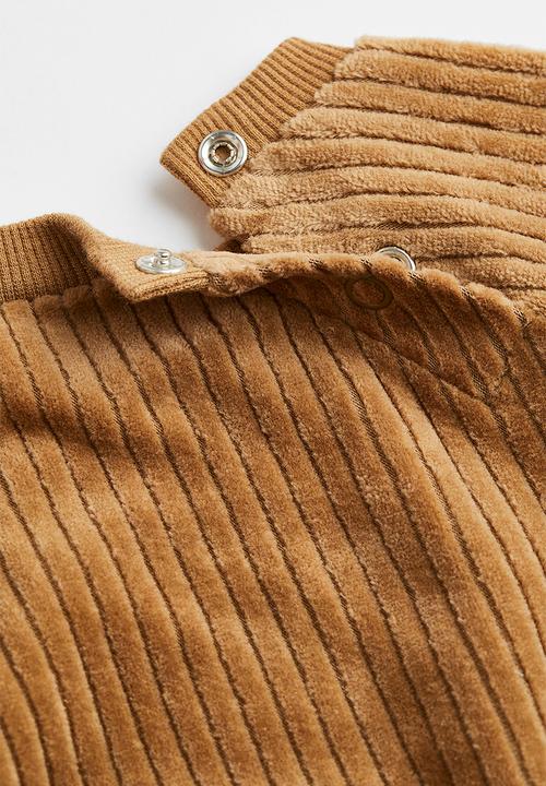 H&M - 2 Piece velour set - dark beige