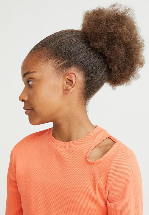 H&M - Ribbed cotton jersey cropped top - orange